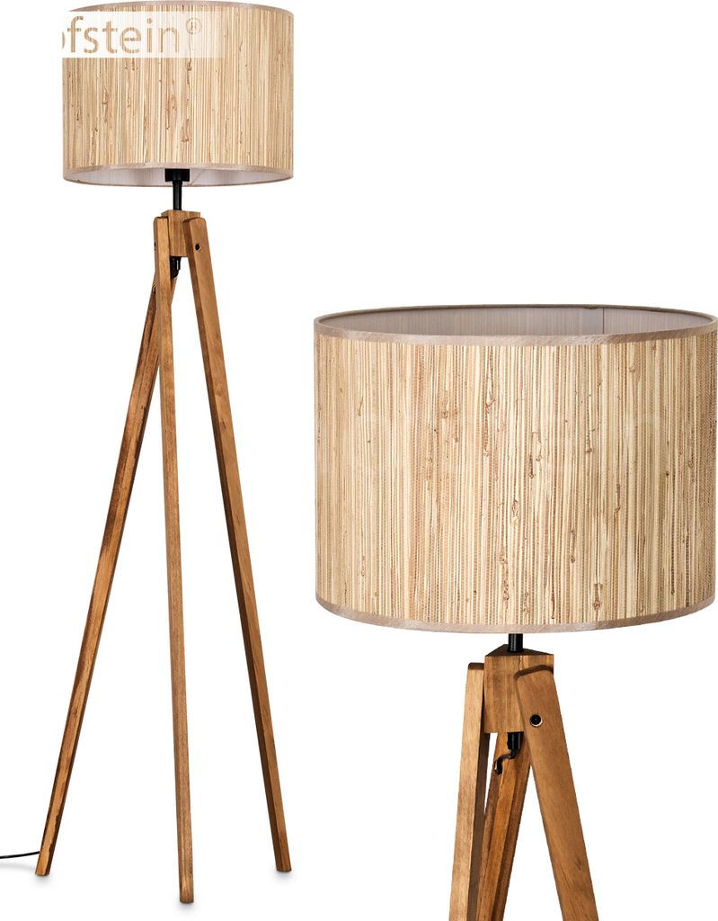 Arenabianca Stehlampe aus Holz/Seegras in Natur/Beige
