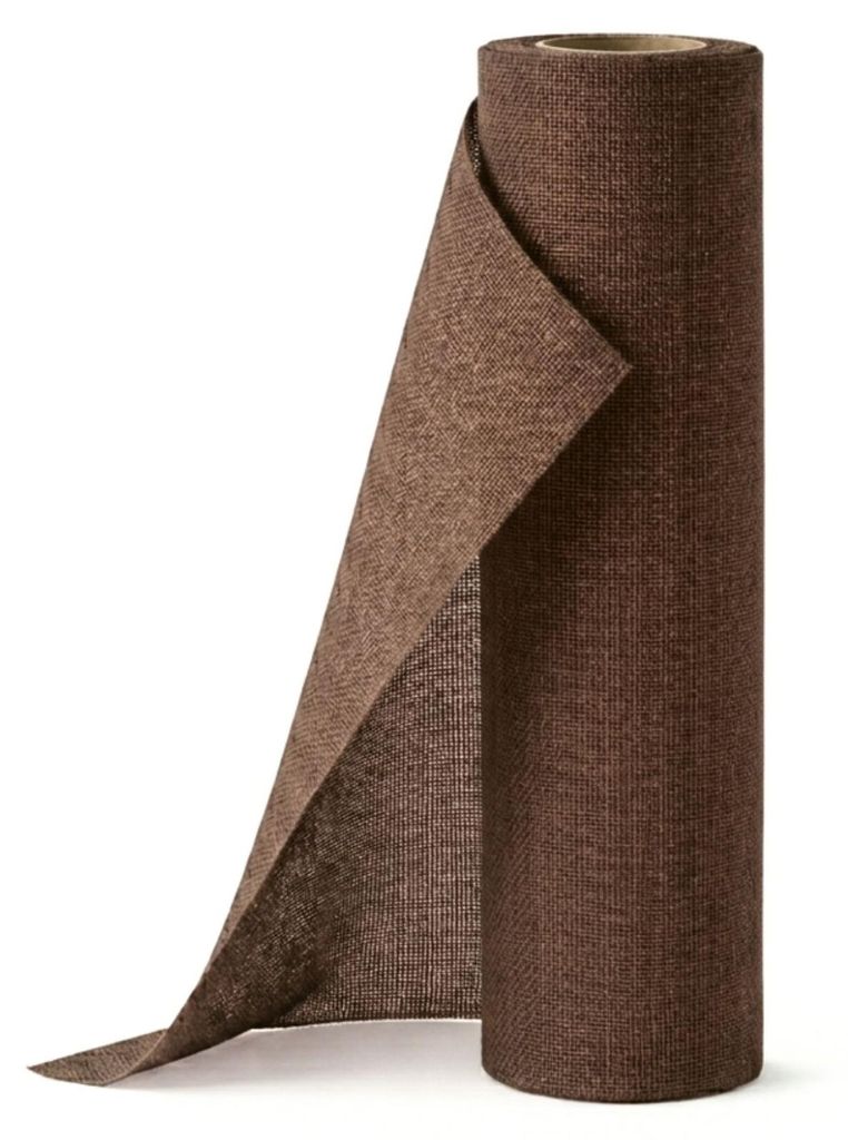 G.schmückt Tischband Jute-Leinen-Optik, Tischläufer auf Rolle zuschneidbar, schmale Tischdecke, Tischdeko Basis für Feste Braun 6m x 30cm