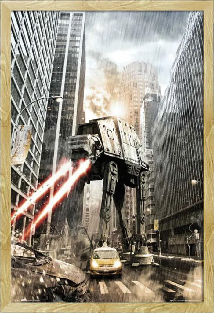 Quadro Star Wars AT-AT Manhattan: Cornice Shinsuke Faggio 61x91,5cm