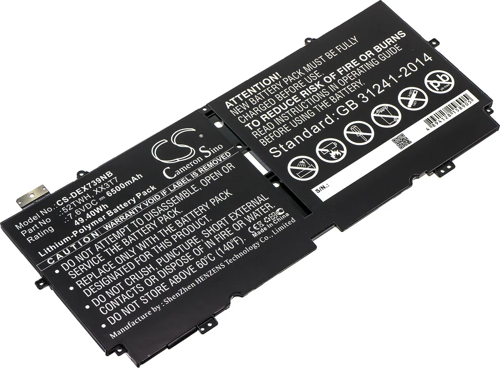 Batterie Lithium Haute Capacité pour Dell XPS 13 7390 remplace XX3T7