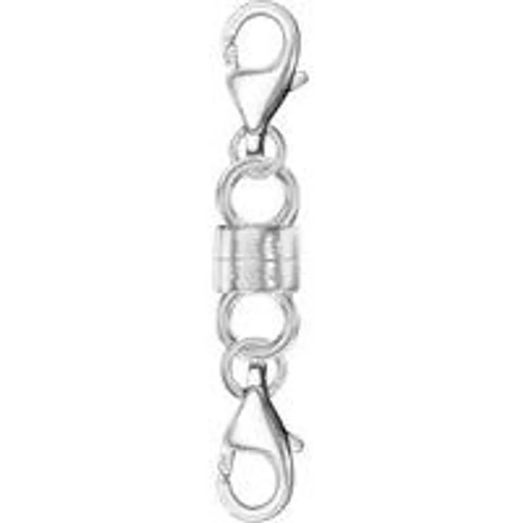 Fermoir magnétique pour bijoux difficiles - Double crochet argent 32mm