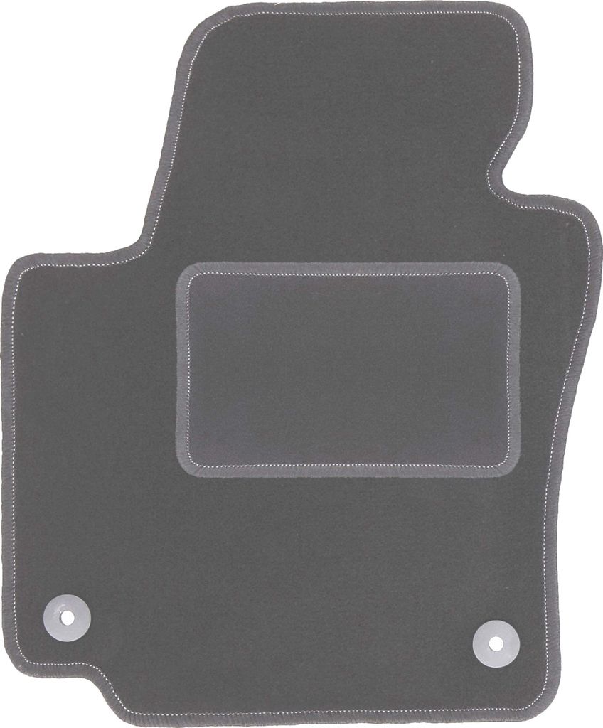 Fahrerfußmatte Velours graphit passend für Volkswagen Golf Plus (2005-2014, Minivan) – mit Befestigungen – passgenau
