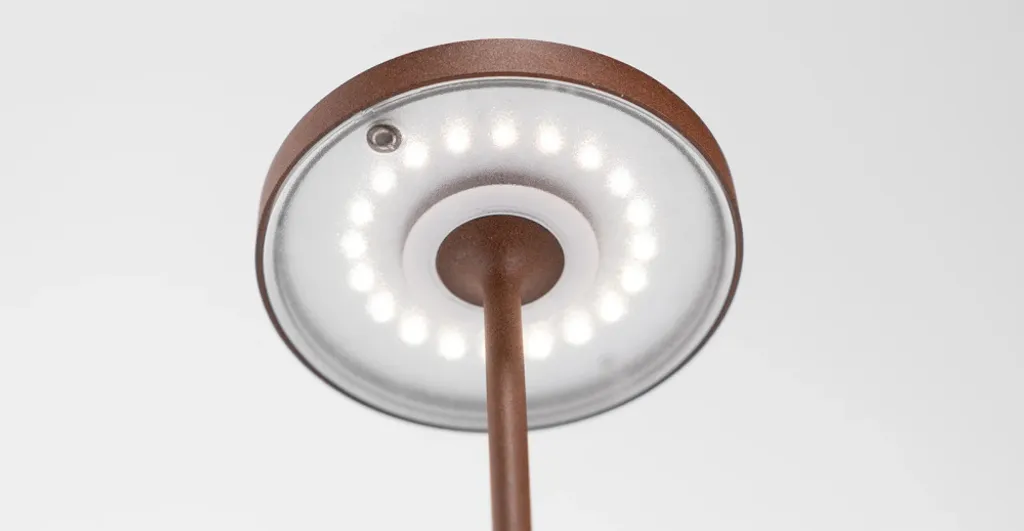 Lampe pour Terrasse et Jardin Poldina Reverso LED Gris Foncé sans Câble