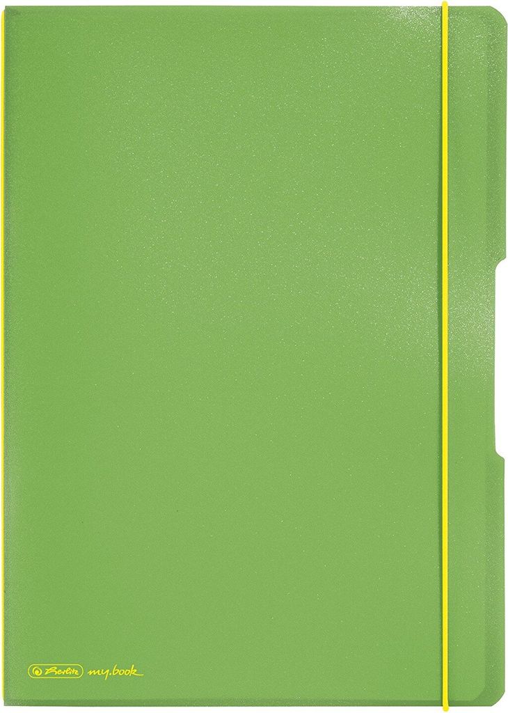 Herlitz Notizheft / DIN A4 / flexibel / je 40 Blatt kariert + liniert / hellgrün