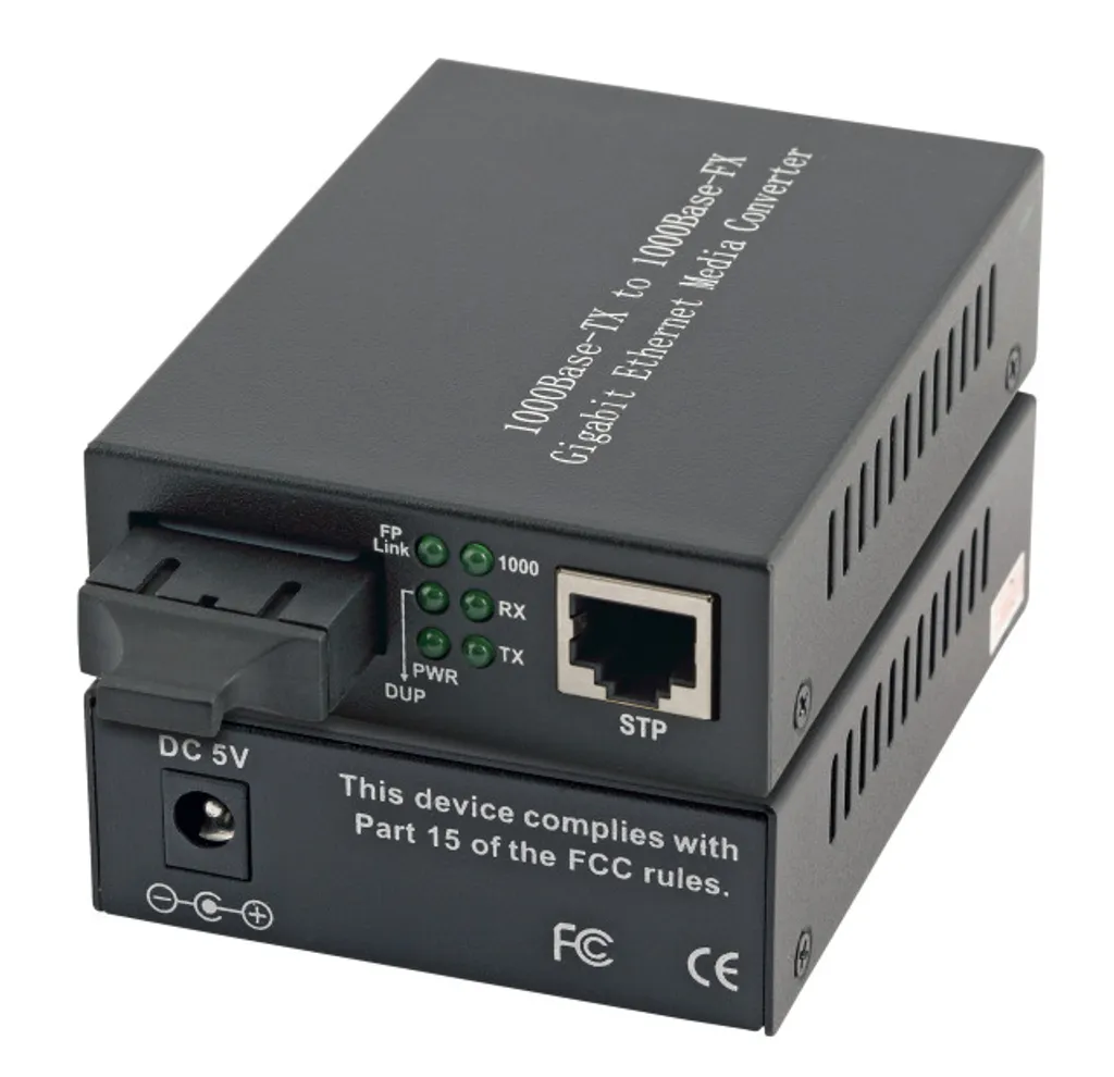 Convertisseur RJ45 STP vers SC Monomode 1310nm pour Réseau Gigabit 10km