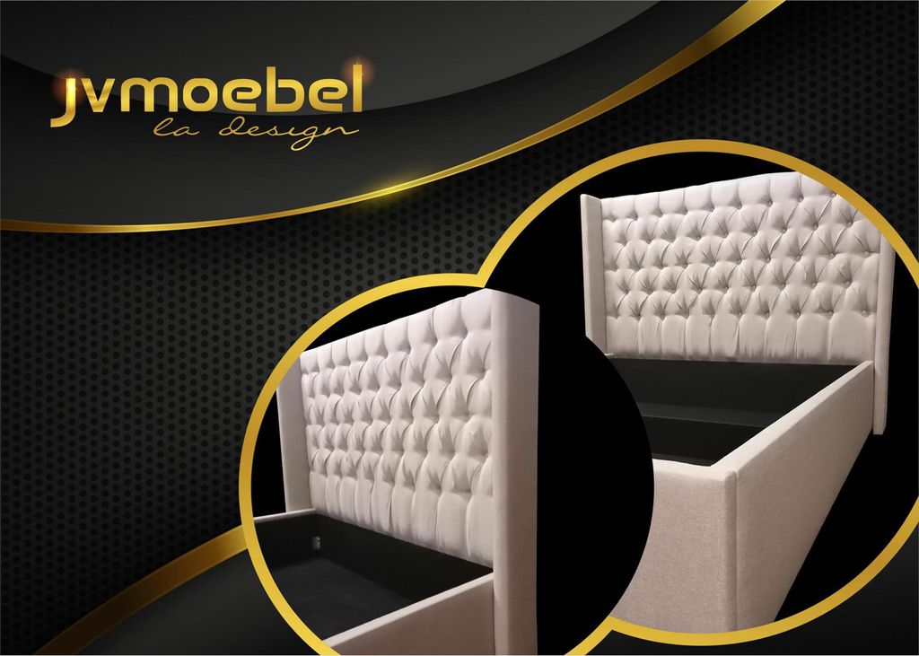 Chesterfield Bett Barock Stil Doppel Holz Hotel Betten Schlafzimmer 160x200cm