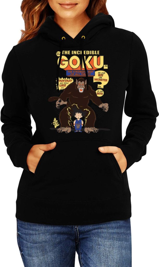 Damen Kapuzenpullover Japan Manga Anime Comics Dragon Anime Manga Ball Z 16, Lady M / Schwarz