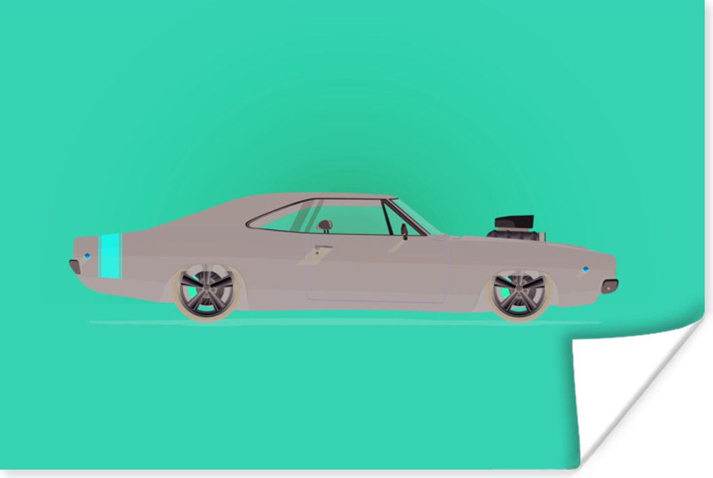 MuchoWow Poster Auto - Oldtimer - Oldtimer 90x60 cm - Schlafzimmer