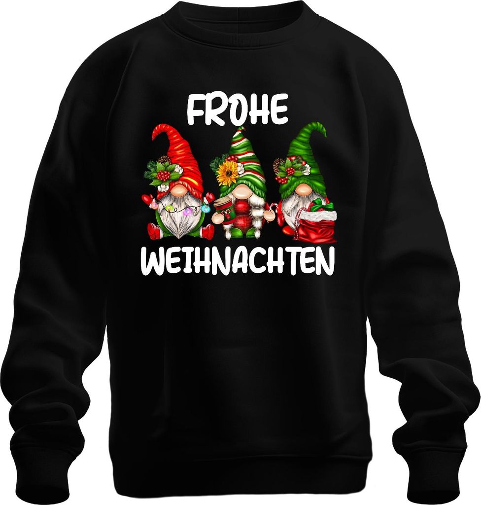 Frohe Weihnachten Wichtel Elf Gnome Zwerge - Weihnachten Xmas Christmas Uni Pullover, Schwarz, XXL