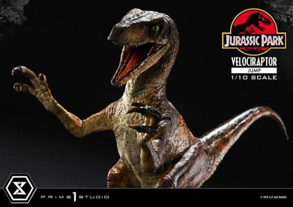 Statue Velociraptor deco geek pour vitrine Jurassic Park 1/10 21cm - 32