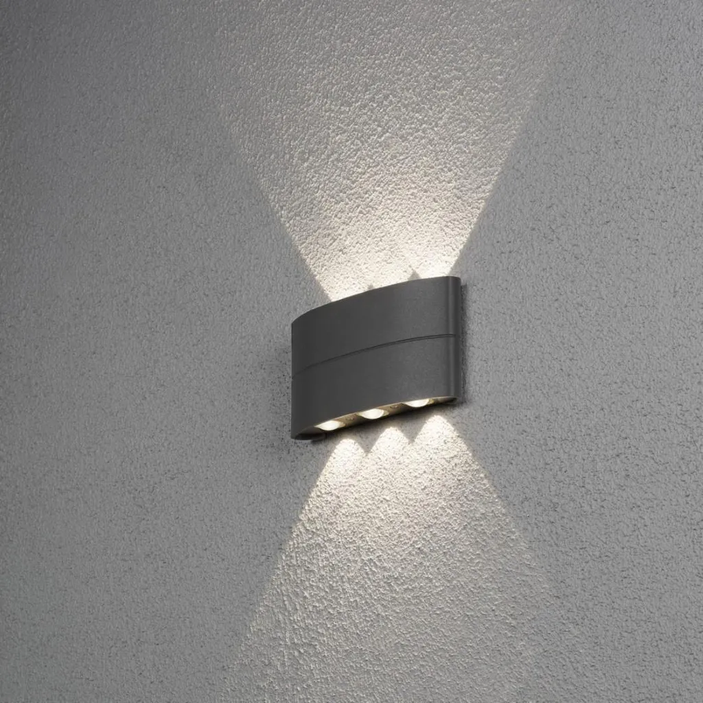 Luminaire mural extérieur LED Chieri 3X2 avec éclairage bidirectionnel