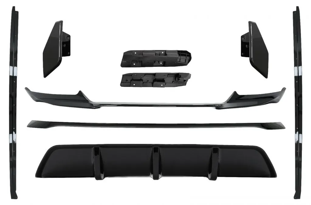 Lèvre et diffuseur BMW X6 F16 2015-2019 noir brillant en ABS robuste