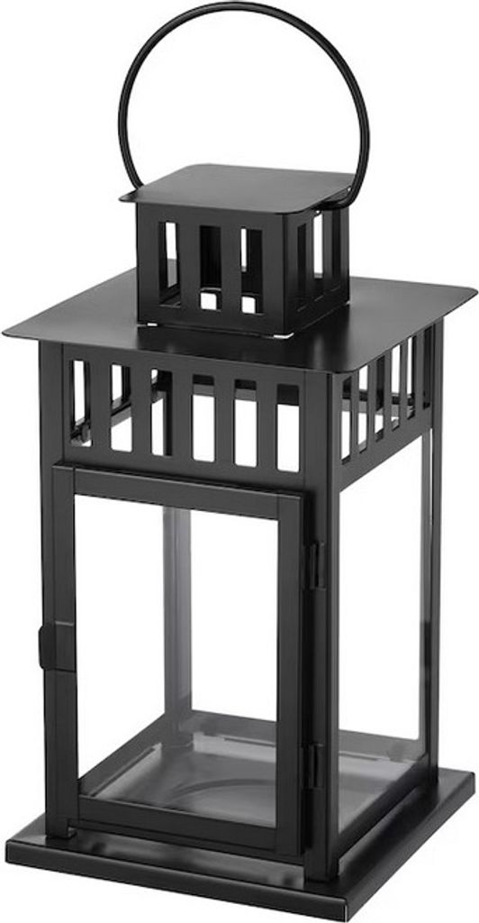 BORRBY Ikea Laterne für Blockkerze, drinnen/draußen Produktbild 