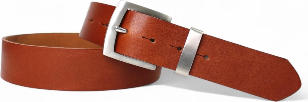 FRONHOFER Best Patina premium 4 cm Ledergürtel Edelstahl Schnalle & Schlaufe
