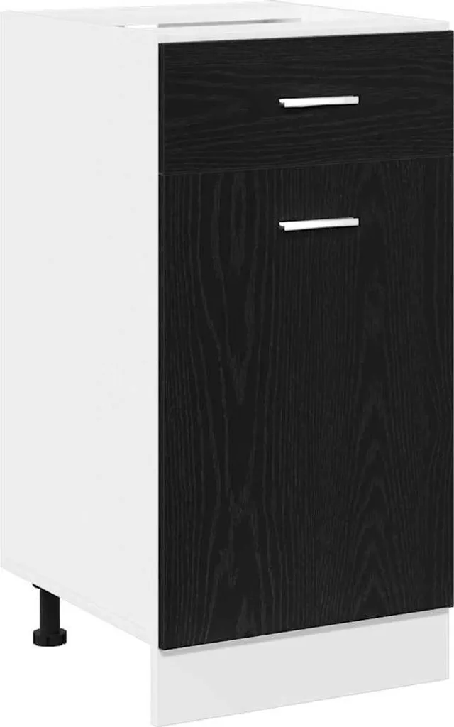 Mobile Pensile 40 cm Rovere Nero | Design Minimal per Interni