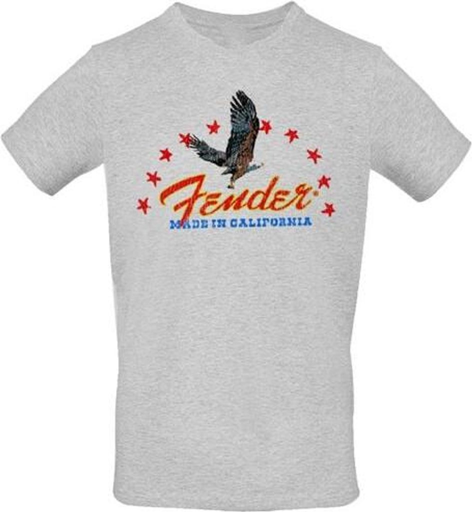 Fender T-Shirt Herren California grau Band-Merch, Bands 100% Baumwolle XL
