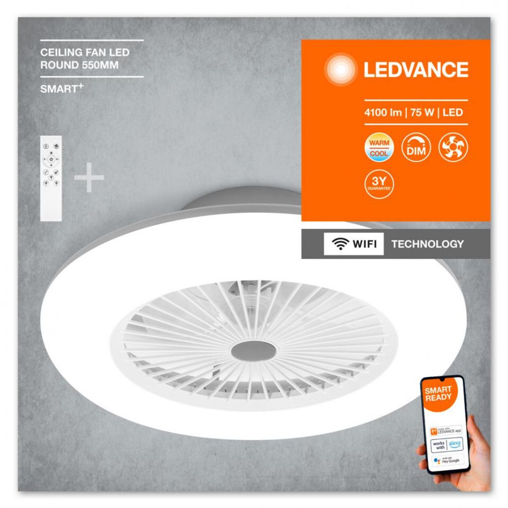 LEDVANCE 4058075572553 SMART WIFI CEILING FAN LED ceiling Obrázok produktu 