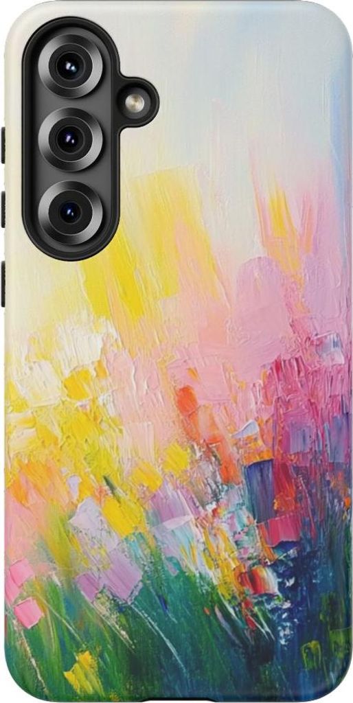 Bunte Pinselstriche im abstrakten Stil – Hülle Kompatibel mit Galaxy S25 Plus