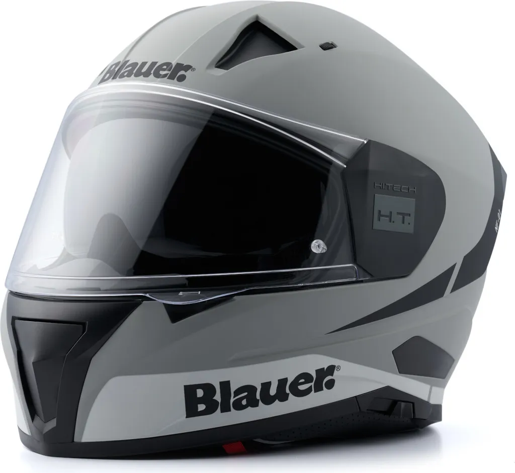 Casque de moto intégral Blauer Naca NF01A gris mat taille S
