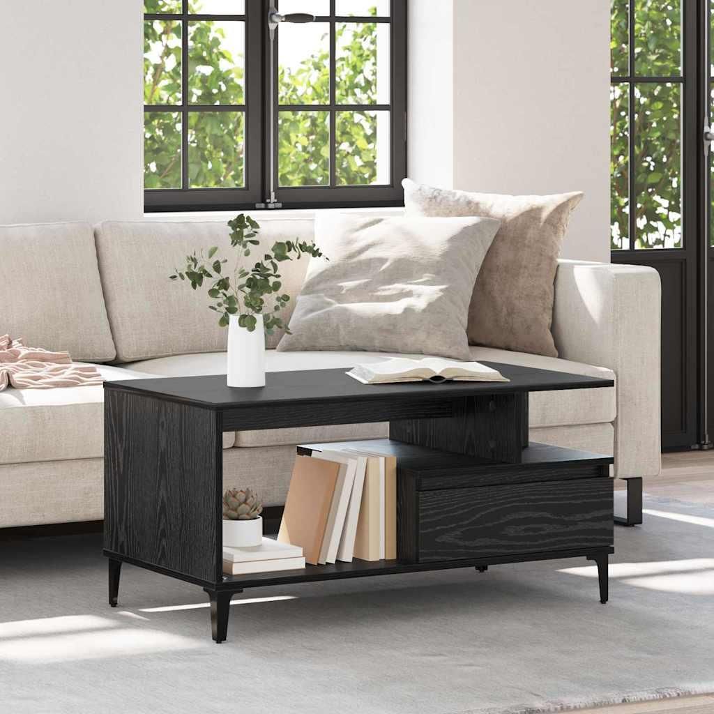 "Schlussverkauf" Couchtisch 1 PC - Modernen Stil - Kaffeetisch - Schwarz Eichen-Optik 90x49x45 cm Holzwerkstoff C9570