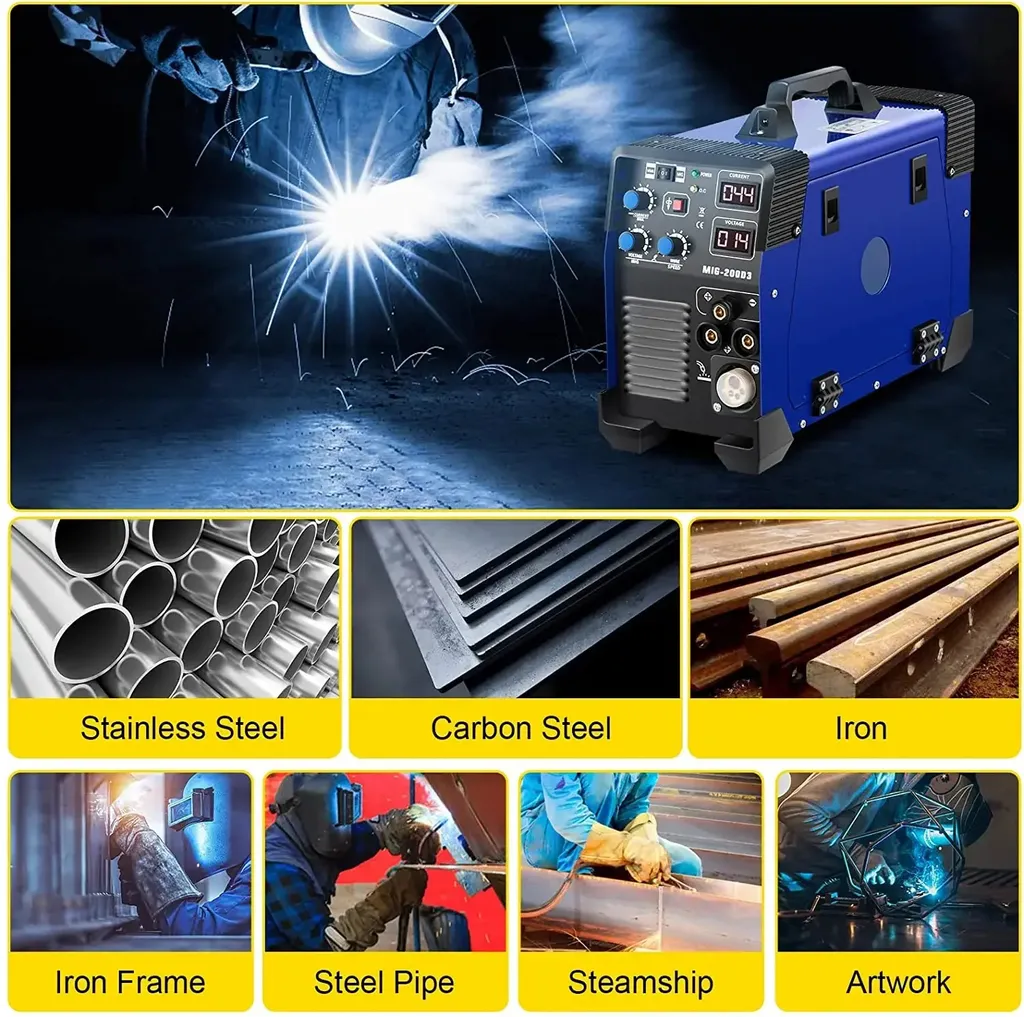 Poste de soudage combiné VEVOR MIG TIG MMA 200A multi-procédés compact - 2