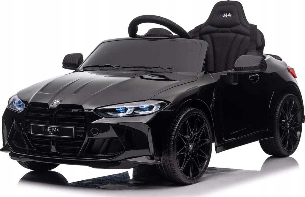 BMW M4 électrique enfant avec roues EVA silencieuses et télécommande