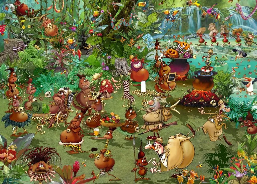 Puzzle 1500 pièces Safari Tribal Graphique - Décoration Murale et Détente