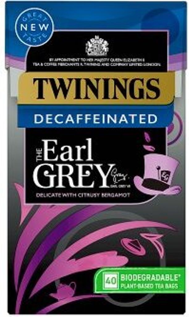 Twinings Earl Grey Decaffeinated – 40 Beutel, 100g Produktbild 1