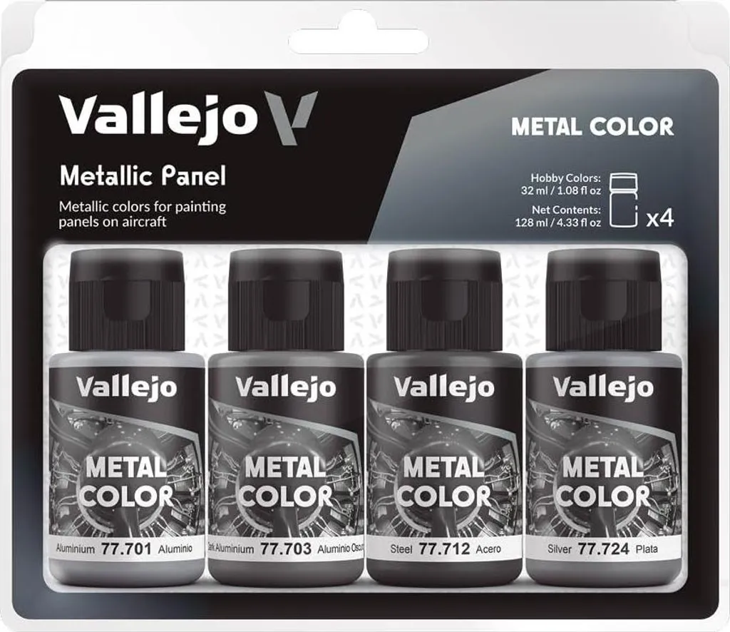 Peinture Acrylique Métallisée Vallejo Metal Color Flacons de 32 ml
