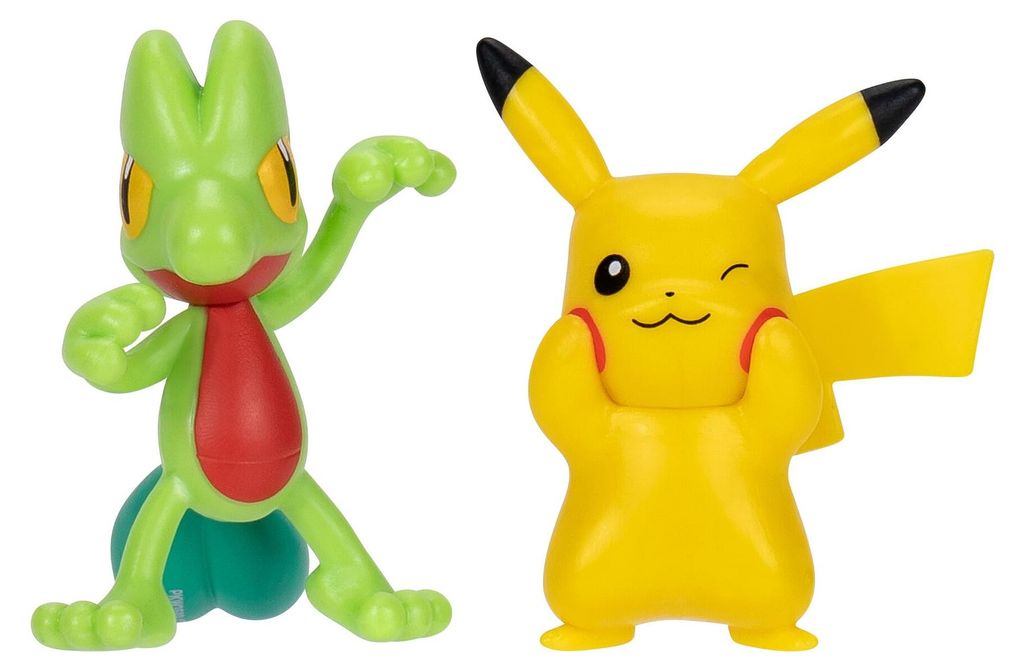Pokémon Battle Figuren Pack: Pikachu und Geckabor, 2 detaillierte Figuren