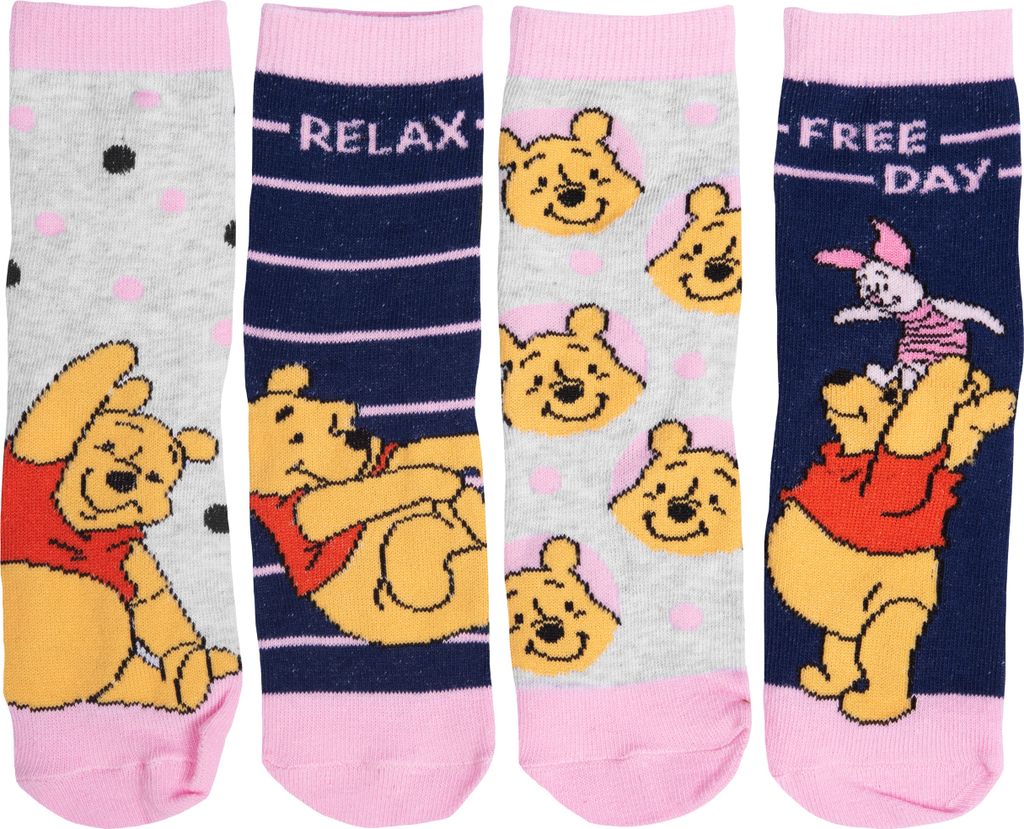 Winnie Puuh Socken für Mädchen Kinder  Sneaker Kindersocken Produktbild 