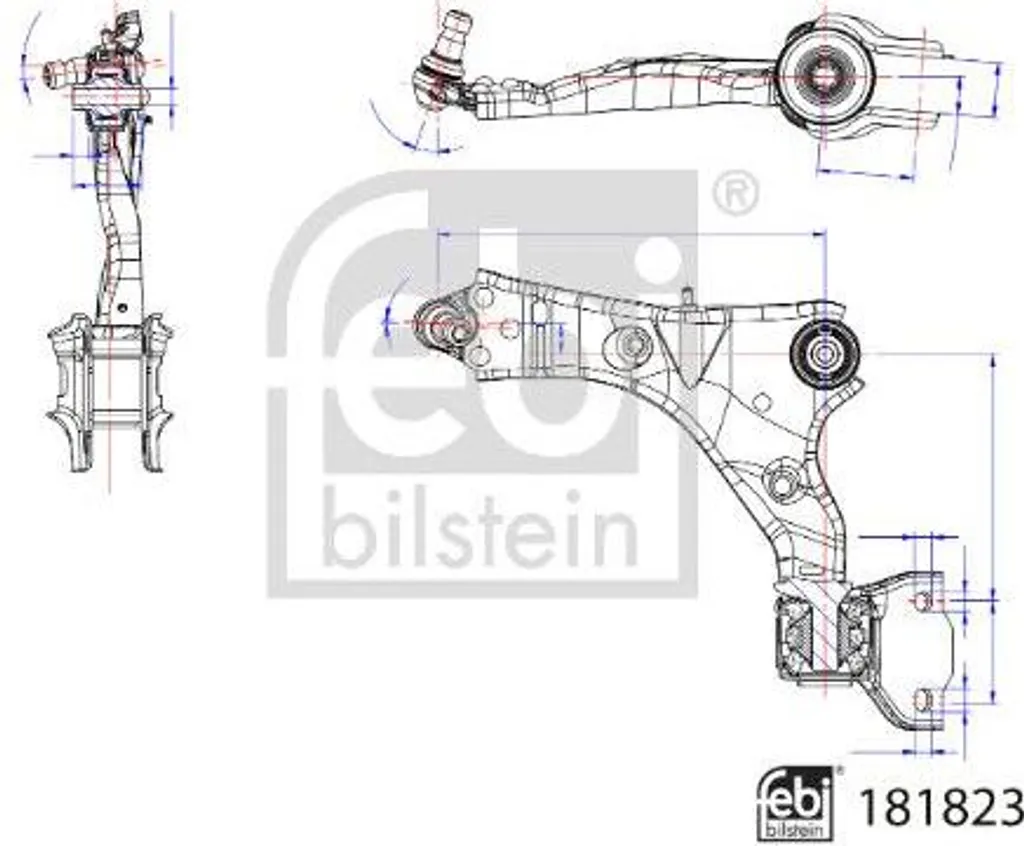 Bras de suspension FEBI BILSTEIN 181823 pour Evoque OE LR104885