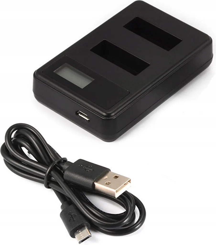 Chargeur de Batterie Double avec Écran LCD et Port USB Universel