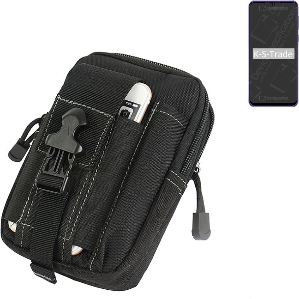 K-S-Trade Gürtel Tasche kompatibel mit Ulefone Note 6 Gürteltasche Holster Schutz Hülle Handy Hülle Smartphone outdoor Handy-Hülle schwarz