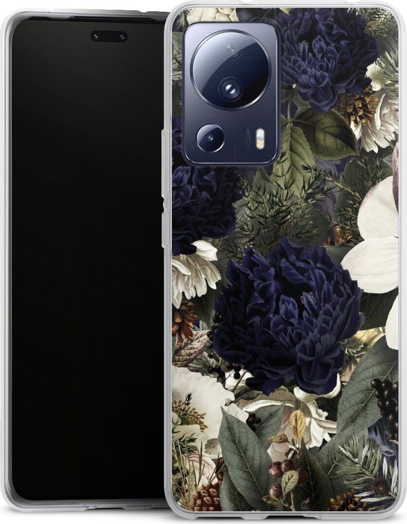 DeinDesign Handyhülle für Xiaomi 13 Lite Silikon Hülle Case Smartphone Schutzhülle Blumen Utart Vintage
