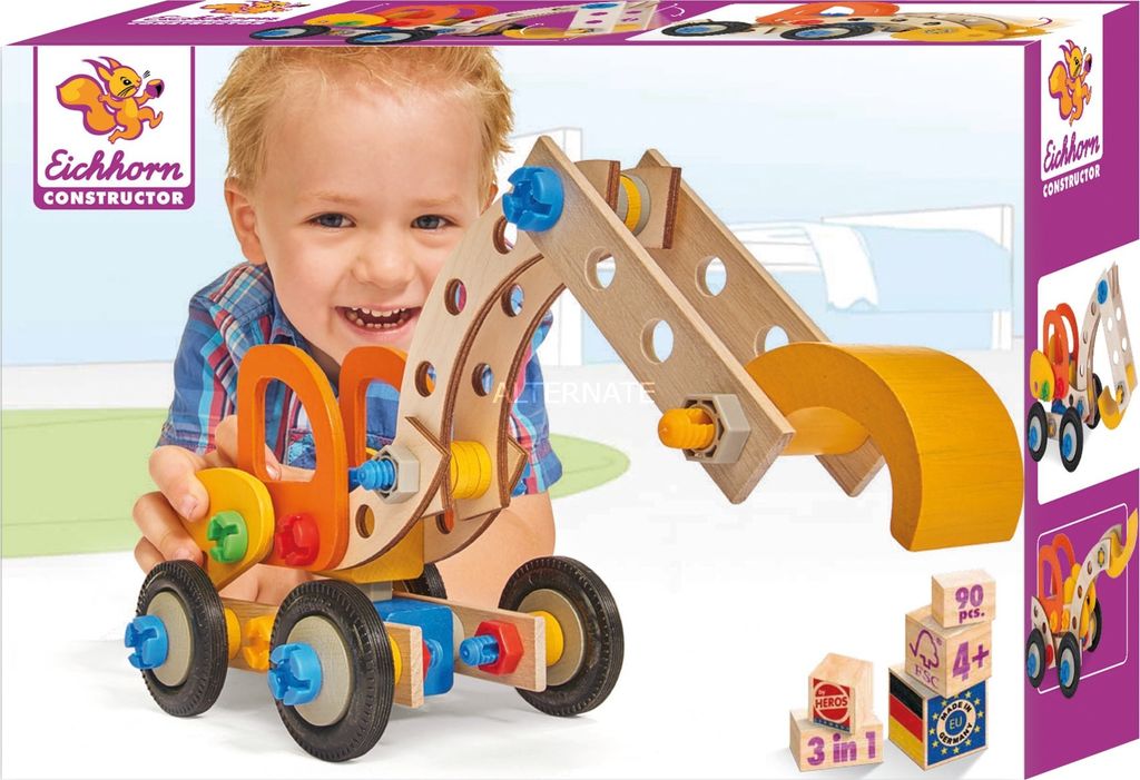 Eichhorn Constructor, Excavator, 4 rok/roky, Buk, Plast, Obrázek produktu 