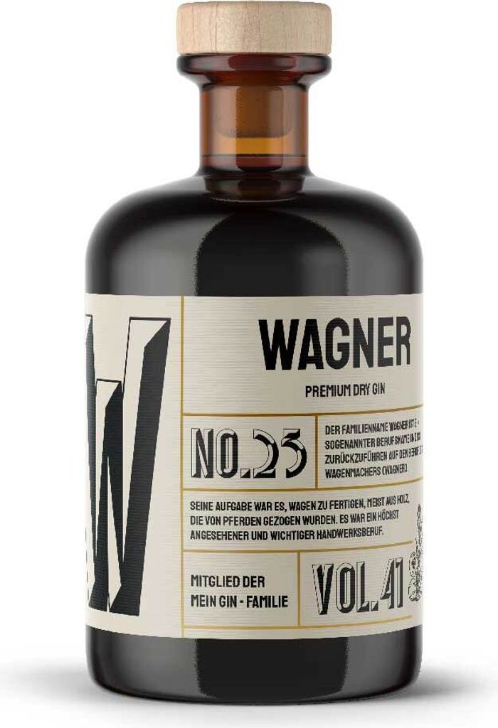 Mein Gin - Wagners Premium Dry Gin No25 - Der Wagner Gin 0,5L (41% Vol)