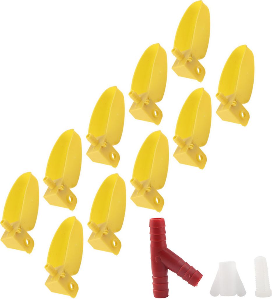 10pcs Automatische Waterer Gelb -Trinkbecher Schüssel für Wachteln Hähnchenvögel Große Sizeleft