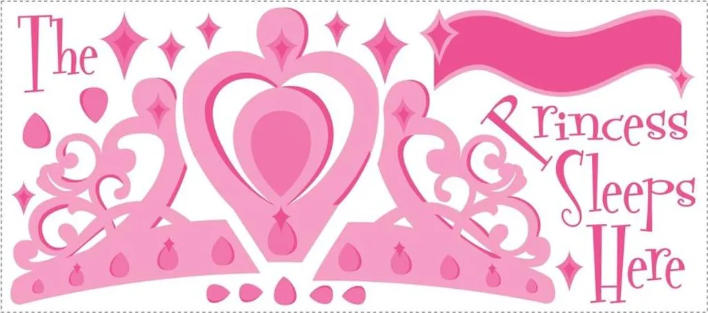 Relooker la Chambre Fille sans Travaux - Sticker La princesse dort ici