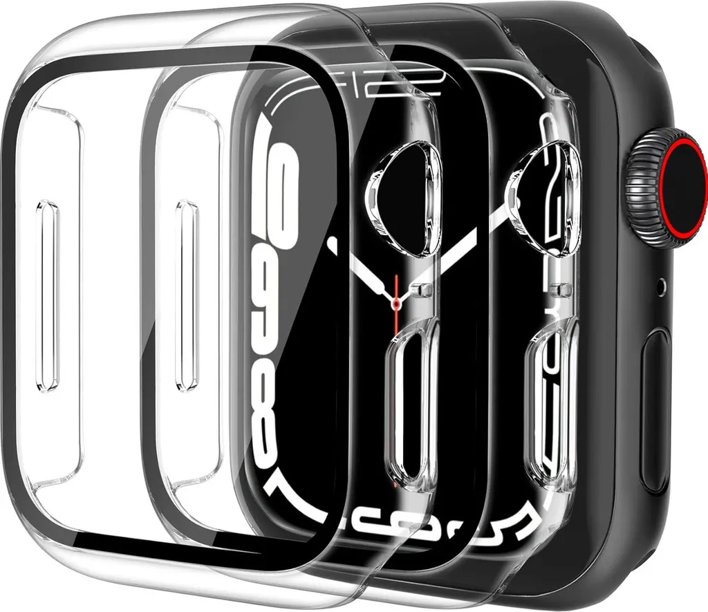Coque Apple Watch 45mm silicone transparent pour éviter les rayures