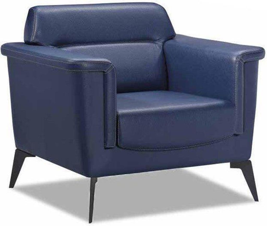 Wohnzimmer Sessel 1 Sitzer Moderne Design Elegantes Möbel Blau Luxus