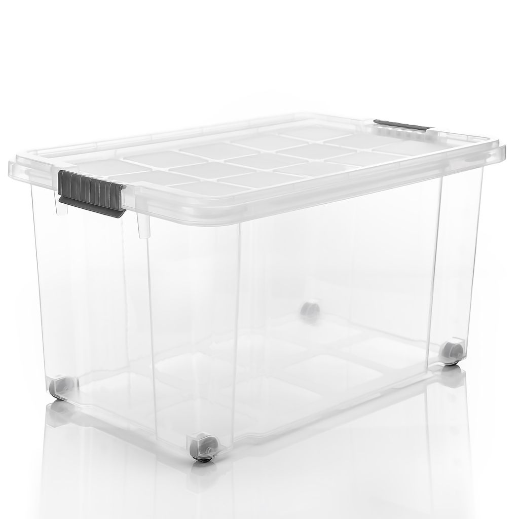 Q-line Aufbewahrungsbox 60L transparent metall