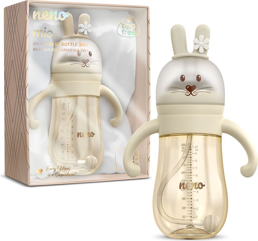 Neno Mio 3-in-1 Stillflasche Cremefarben