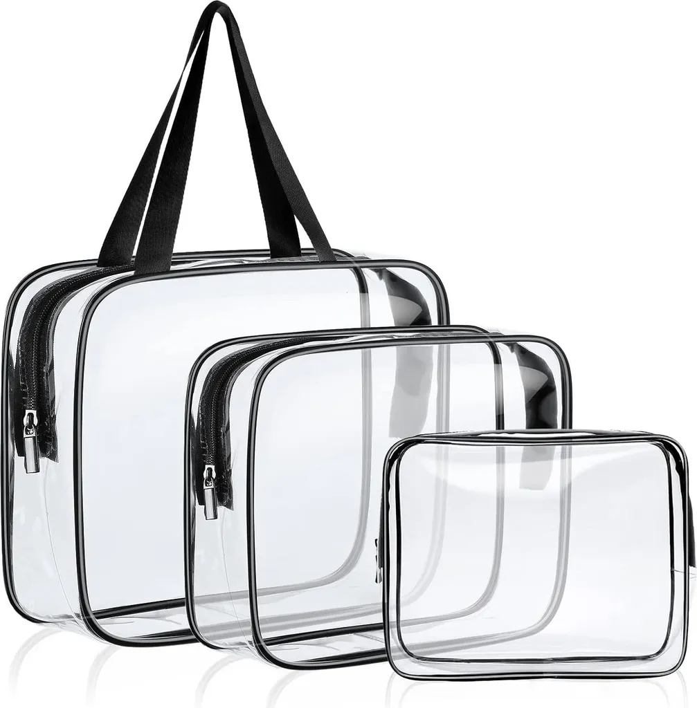 Trousse de Toilette Homologuée TSA pour l'Avion - Pack Voyage de 3