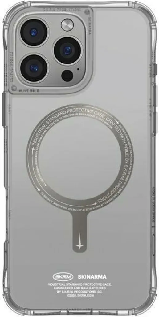 Skinarma Custodia Saido Iphone 16 Pro Max 6.9 Ricarica magnetica Titanio