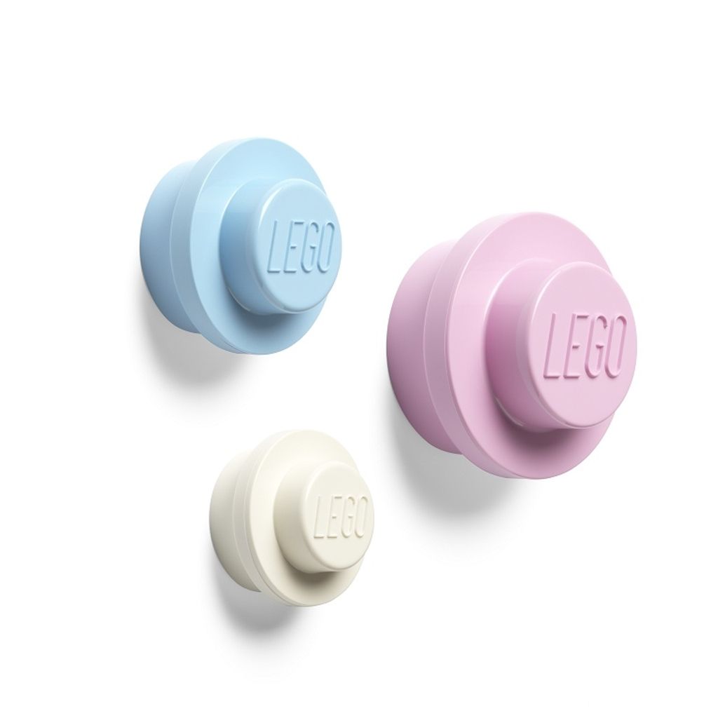 Set di ganci da parete LEGO, 3 pezzi, ganci rotondi Immagine del prodotto 