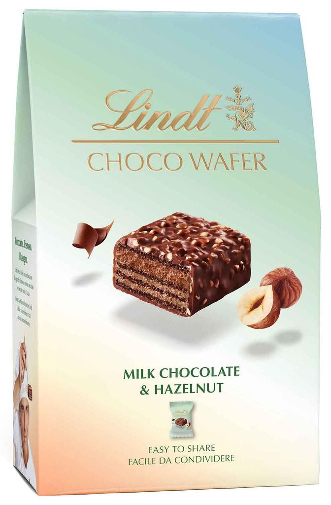Lindt Choco Wafer Milchschokolade & Haselnuss 135g Produktbild 