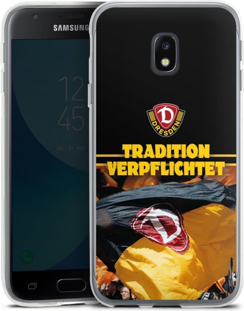 DeinDesign Handyhülle für Samsung Galaxy J3 Duos (2017) Silikon Hülle Case Smartphone Schutzhülle Fanartikel SG Dynamo Dresden SGD