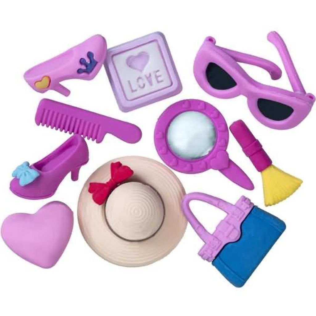Linex Motiv-Radiergummi "Girl Bag" Spielzeug, 10 verschiedene Motive