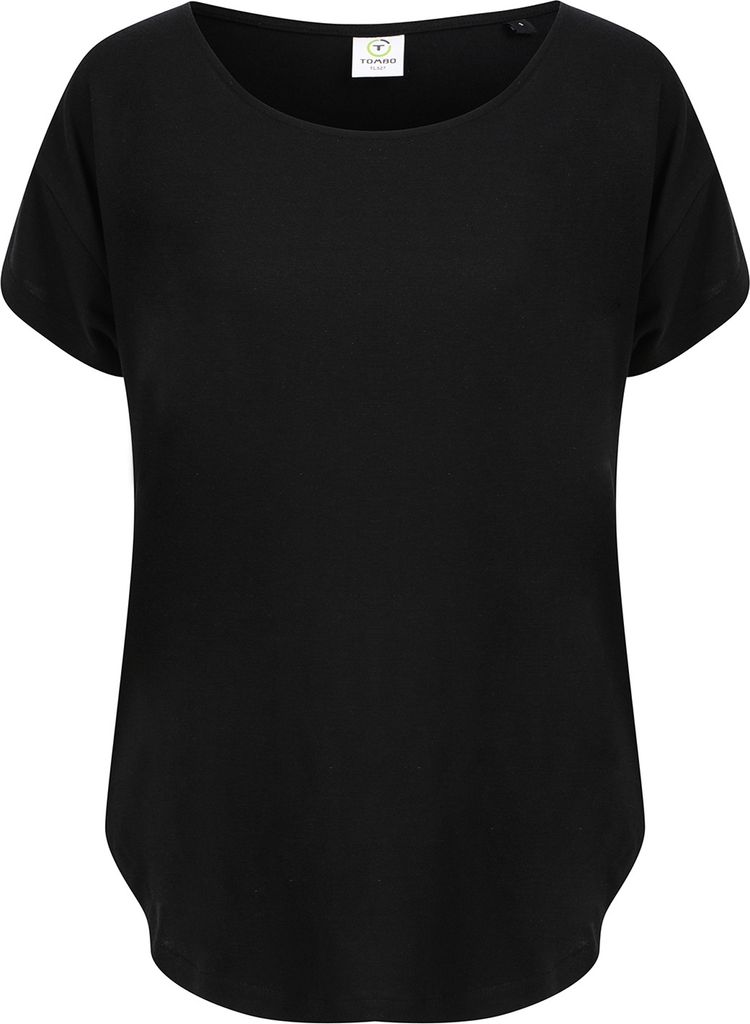 Tombo - T-Shirt Runder Auschnitt für Damen PC4413 (M) (Schwarz)
